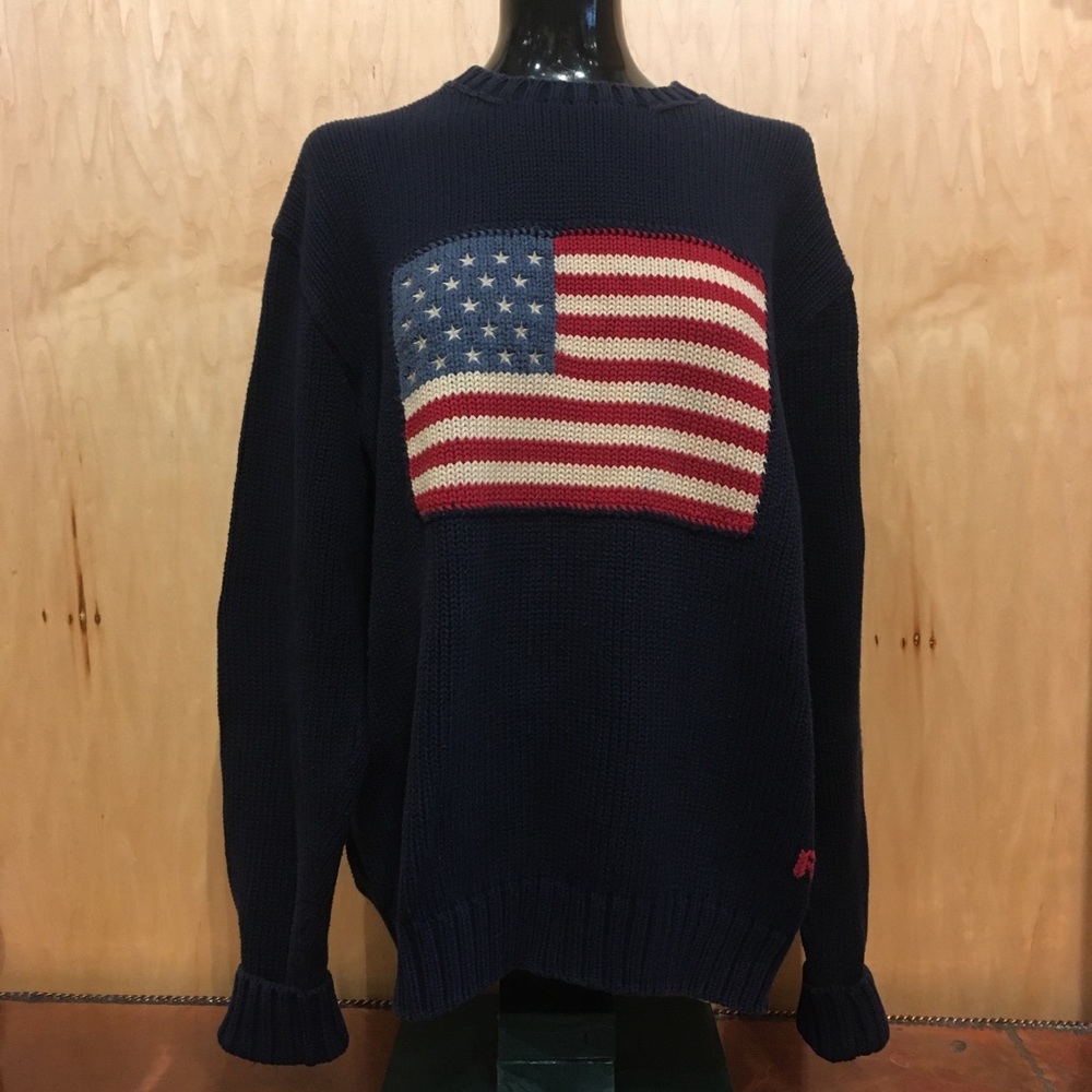 🌲EUC VINTAGE “THE ICONIC FLAG SWEATER”🌲